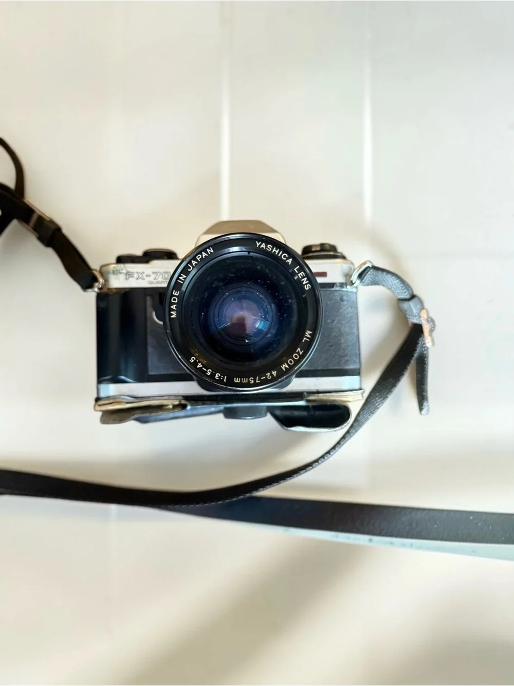Yashica Vintage 35mm SLR Camera in Silver and Black